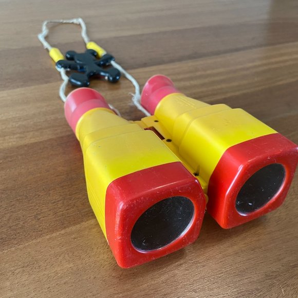 RARE ILLCO Walt Disney Binoculars w/cord, Mickey Mouse on Swing Vintage Toy - Picture 4 of 14